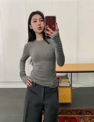 A439- Áo giữ nhiệt dài tay cổ tròn 5 màu