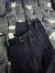 QUAN073-QUẦN JEANS ỐNG RỘNG KÈM ĐAI DÀI 102CM