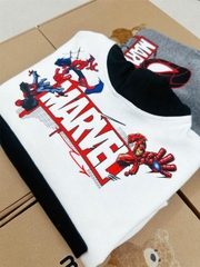 BN184 (9-26kg) Bộ nỉ thu đông dài tay bé trai Mavel phối màu có mũ VNXK