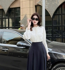 ☘️CV002- CHÂN VÁY XẾP LI CÚC BỌC XOÈ NHẸ 🌿