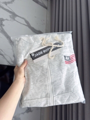 SET744-Bộ nỉ dày thu đông có mũ bo gấu