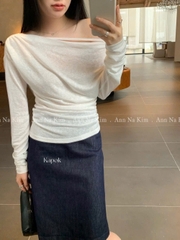 🌱 A423- set 2 ÁO LI VAI DÚM SƯỜN chất thun giấy 2 màu