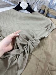 Set730- Set áo tăm nâu mix CV xoè dài tặng kèm