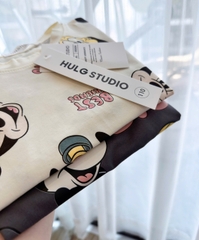 BT961- Combo 2 bộ cotton cộc Mikey xám be cho bé