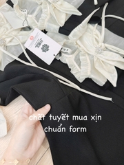 A139-Áo kiểu cổ li đính hoa đá