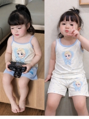 Bt913-Combo 2 bo cotton 2 dây bé gái  viền bèo