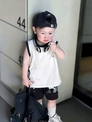 BT978-combo 2 bộ cotton ĐỎ-Trắng-Đen in họa tiết