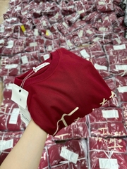 A174-Áo đỏ đỏ   TẾT ƠI full size gia đình chất cotton đep