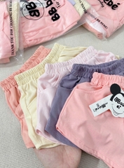 CB199-Combo 5 quần short đùi chất cotton sắc màu bé gái