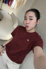 A502-Áo thun đỏ đô thêu ngực hot hit