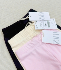 CB164-Combo 3 quần legging bé gái đính nơ vải cottton co dãn