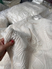 A452- Áo len thừng quảng châu màu be freesizs dưới 61kg