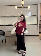 Set884- Set áo phông ngựa mix CV đuôi cá chất zip