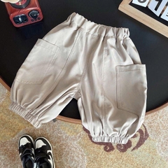 Bt815- Bộ áo thun polo kẻ nâu phối quần dài bo ống