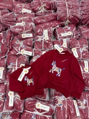 A454-Áo nỉ đỏ gia đình Tết con ngựa