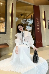 Set 3 chi tiết màu trắng dập ly chân cao cấp