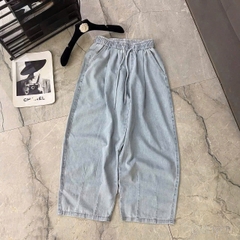 Quan064- QUẦN jean baggy cạp chun màu xanh nhạt