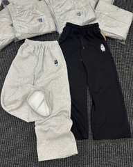 Quan082- Set 2 quần nỉ suông dài cạp chun thêu Gấu