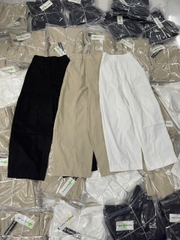 Quan068-Quần baggy cạp chun vải đũi mềm 3 màu
