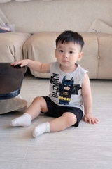 BT943-CB 3 bộ cotton balo NHỆN MÀU ĐỎ-CHÌ-BE