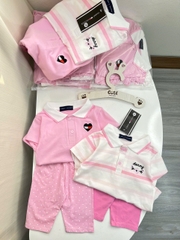 CB331- Combo 2 bộ TOM MY legging peplum bé gái trắng hồng