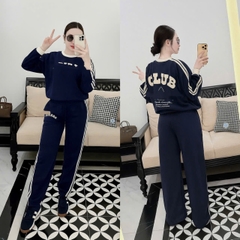 Set769- Set bộ đthan nỉ mì quần bo gấu dày dặn loại đẹp