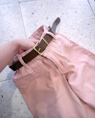 Quan034- quần jeans hồng nhạt tặng kèm đai dáng suông nấm dài 95cm