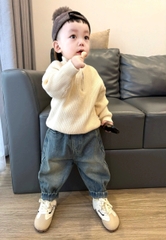 Quanbe01-Quần jean cho bé 9-27kg bo ống cap chun