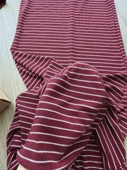 Set710- Set áo zip đỏ  mix CV đuôi cá kẻ ngang