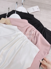 🍀 ÁO LEN DÍP LI VAI CHÉO🍓 3 màu đen,trắng,hồng