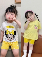 bt9096-Combo 2 bộ CHUỘT VÀNG mix legging đùi bé gái