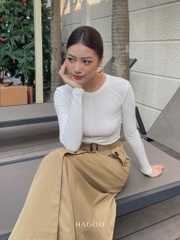 SET340- SET CV MIDI ĐAI ÁO ZIP CO GIÃN  TKẾ ☘️