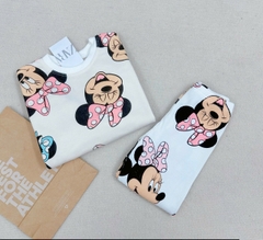 BN155-(8-26kg)- Bộ nỉ thu đông bé gái Mickey Hồng VNXK