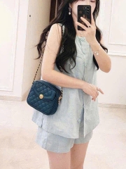 set620- Set lien xanh-hồng sát nách cúc trước dáng cộc