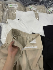 Quan068-Quần baggy cạp chun vải đũi mềm 3 màu