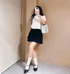 A255-Combo 2 áo polo nữ thêu gấu WH than trắng