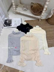 A449- Áo len Quảng Châu bèo cổ-tay 5 màu chất mềm