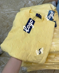 A383- Áo len cộc tay dệt kim vàng tươi