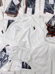 Set707- Set đũi trắng cộc tay 2 lớp tặng kèm khăn