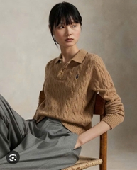 A462-Áo len thừng cổ bẻ 4 màu hàng nhà máy đủ tem mác