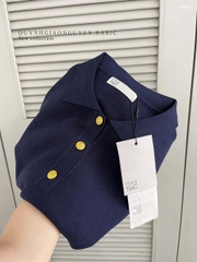 A299- Áo len xanh than cúc đồng nhà máy full tem