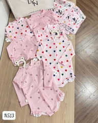 BT281- Bộ bơi liền mảnh dài tay bé gái màu hồng( lẻ bộ)