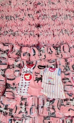 Cb354- Combo 3 đầm balo  danng suong bé gái hoạ tiết chất cotton