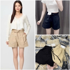 QUAN026- set 2 quần đũi cạp chun dáng xòe đen,be