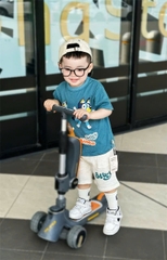 BN093- Bộ Bluey xanh ghi áo cotton mix quần cua