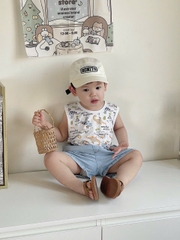 CB340- Combo 3 áo balo in khủng long chất cotton xược