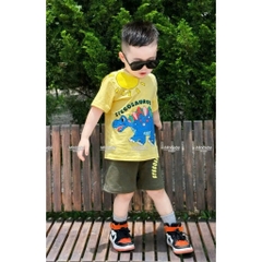 BT544- Bộ áo cotton Stego mix quần nỉ màu rêu