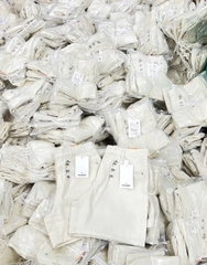 Quan050- Quần short jeans  trắng gạo mác da full tem nhà máy