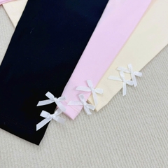 CB164-Combo 3 quần legging bé gái đính nơ vải cottton co dãn