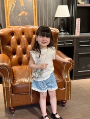 Cb323- Combo 2 quần jeans gái viền ren cạp chun chất mềm